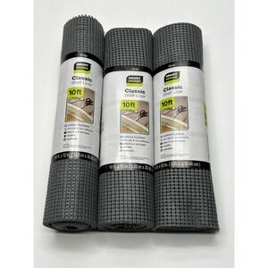 Smart‎ Design Classic Shelf Liner 10ft x 12in Gray Grip Non-Adhesive 3 Rolls